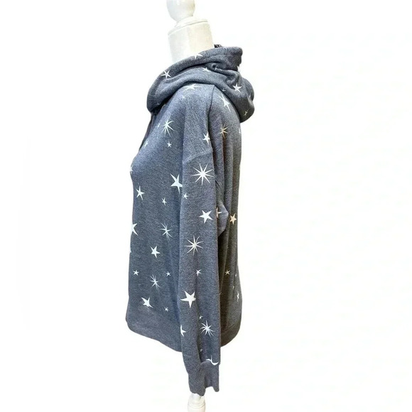 Wildfox Star Hoodie Blue White Size L - Picture 6 of 7